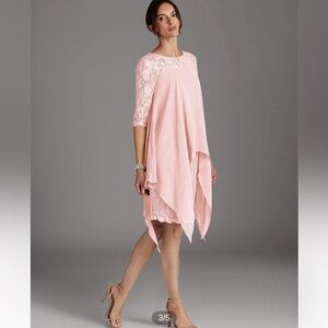 Azazie Mother of the Bride OR Bridesmaid Pink Lace & Chiffon dress. Size A14.